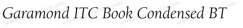 Garamond ITC Book Condensed BT字体转换